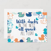 Funny Ducks und Quack Float Puns Zitat Design Postkarte (Vorne/Hinten)
