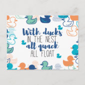Funny Ducks und Quack Float Puns Zitat Design Postkarte (Vorderseite)