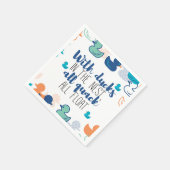 Funny Ducks und Quack Float Puns Zitat Design Serviette (Ecke)