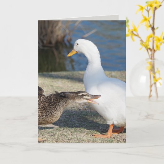 Funny Ducks Vatertagskarte Karte (Gelbe Blume)