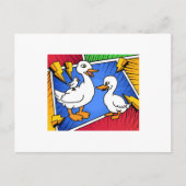 Funny Ducks zum Lachen Postkarte (Vorderseite)