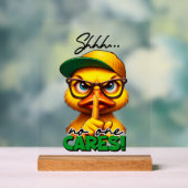 Funny ducs interessiert Wortkunst Acrylschild (Neutral)
