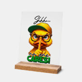 Funny ducs interessiert Wortkunst Acrylschild (Winkel)