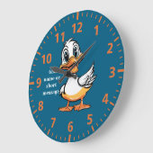 Funny ducs Wall Clock Große Wanduhr (Winkel)