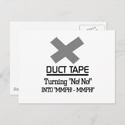 Funny Duct Tape Design Postkarte (Vorne/Hinten)