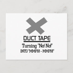 Funny Duct Tape Design Postkarte