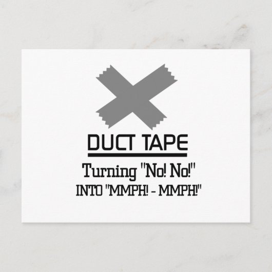 Funny Duct Tape Design Postkarte (Vorderseite)
