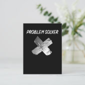 Funny Duct Tape Joke Lazy Sarcastic Husband Vater Postkarte (Stehend Vorderseite)