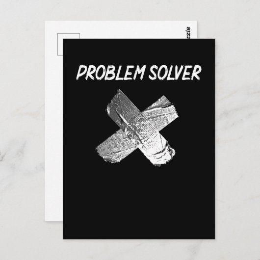 Funny Duct Tape Joke Lazy Sarcastic Husband Vater Postkarte (Vorne/Hinten)