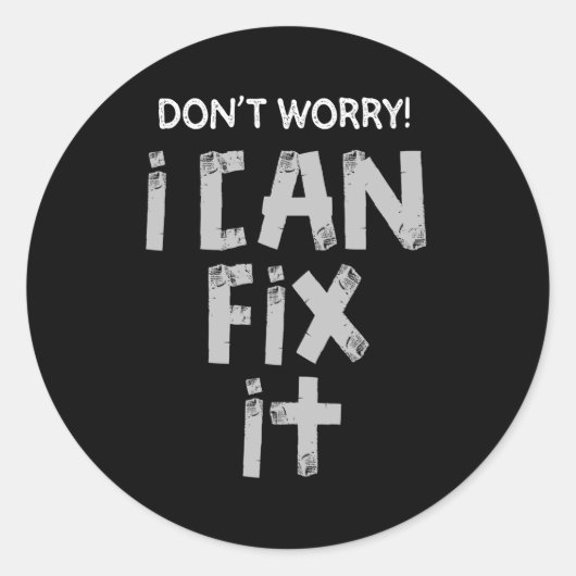 Funny Duct Tape Joke Lazy Sarcastic Husband Vater Runder Aufkleber (Vorderseite)