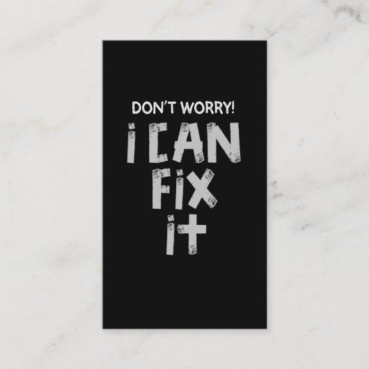 Funny Duct Tape Joke Lazy Sarcastic Husband Vater Visitenkarte (Vorderseite)