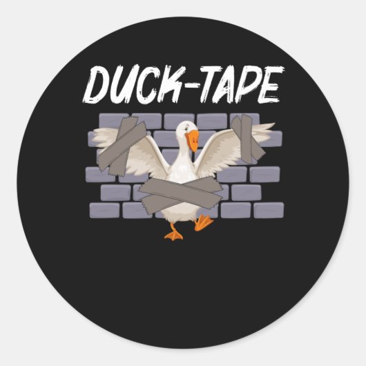 Funny Duct Tape Spaß Duck Animal Sarcastic Runder Aufkleber (Vorderseite)