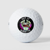 Funny Dudette Skull Pop Golfball (Vorderseite)