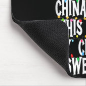Funny Due To China Tarriffs Ugly Christmas Sweater Mousepad (Ecke)