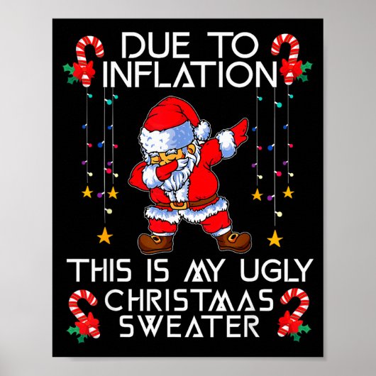 Funny Due To Inflation This Is My Ugly Christmas S Poster (Vorne)