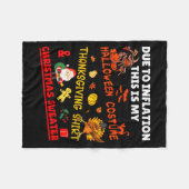 Funny Due To Inflation This Is Xmas New Year's Eve Fleecedecke (Vorderseite (Horizontal))