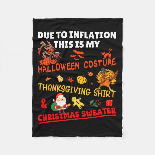 Funny Due To Inflation This Is Xmas New Year's Eve Fleecedecke (Vorderseite)