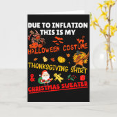 Funny Due To Inflation This Is Xmas New Year's Eve Karte (Gelbe Blume)