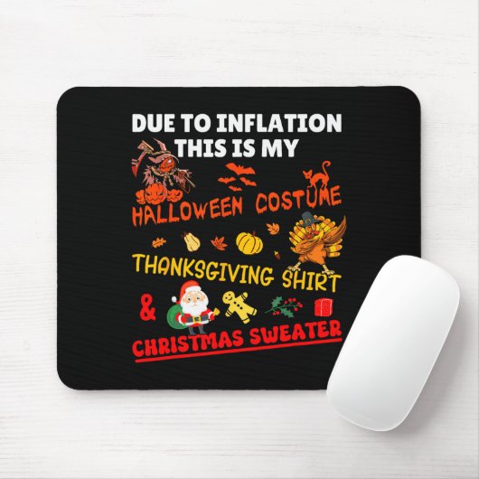 Funny Due To Inflation This Is Xmas New Year's Eve Mousepad (Mit Mouse)