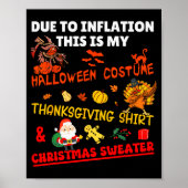Funny Due To Inflation This Is Xmas New Year's Eve Poster (Vorne)