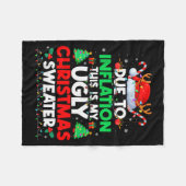 Funny Due To Inflation Ugly Christmas Sweaters For Fleecedecke (Vorderseite (Horizontal))