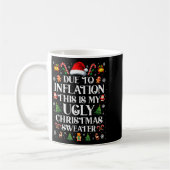 Funny Due To Inflation Ugly Christmas Sweaters For Kaffeetasse (Links)