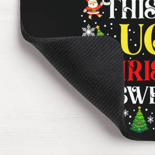 Funny Due To Inflation Ugly Christmas Sweaters For Mousepad (Ecke)