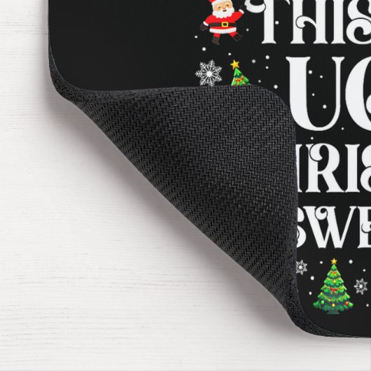Funny Due To Inflation Ugly Christmas Sweaters For Mousepad (Ecke)