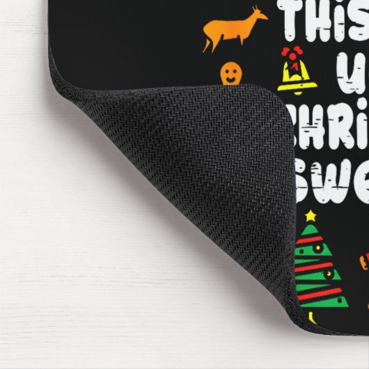Funny Due To Inflation Ugly Christmas Sweaters For Mousepad (Ecke)