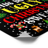 Funny Due To Inflation Ugly Christmas Sweaters For Poster (Ecke)
