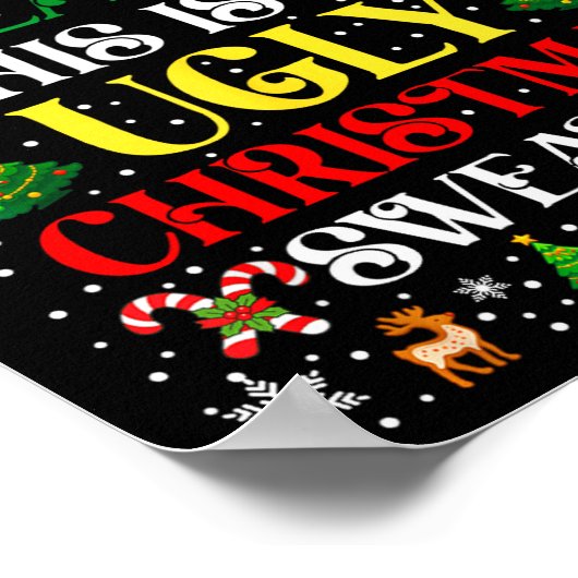 Funny Due To Inflation Ugly Christmas Sweaters For Poster (Ecke)