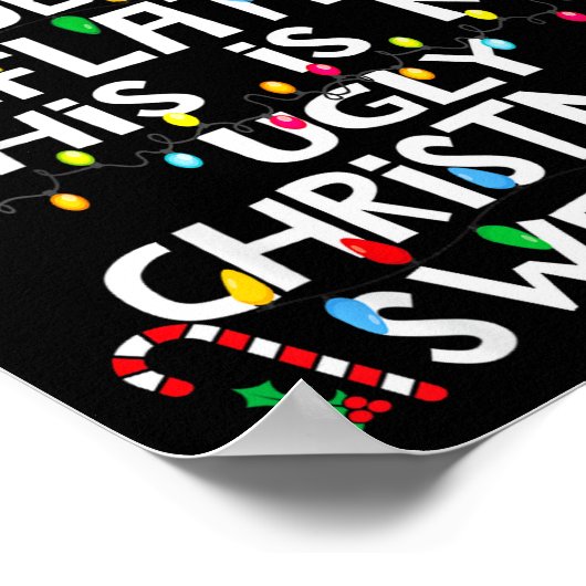 Funny Due To Inflation Ugly Christmas Sweaters For Poster (Ecke)