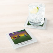 Funny Dueling bei Morgendämmerung Spaß Untersetzer (Schrägansicht)