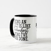 Funny Dumbest was Erwachsenes Tasse (Vorderseite Links)