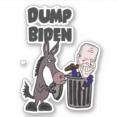 Funny Dump Joe Biden Cartoon Aufkleber (Vorderseite)