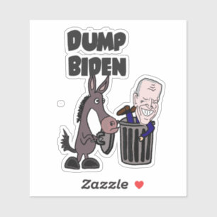 Funny Dump Joe Biden Cartoon Aufkleber