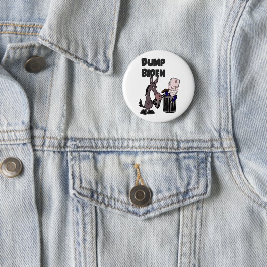 Funny Dump Joe Biden Cartoon Button (Beispiel)