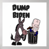 Funny Dump Joe Biden Cartoon Poster (Vorne)