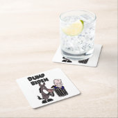 Funny Dump Joe Biden Cartoon Rechteckiger Pappuntersetzer (Vor Ort)