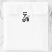 Funny Dump Joe Biden Cartoon Runder Aufkleber (Tasche)