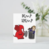 Funny Dump Trump Politischer Cartoon Art Postkarte (Stehend Vorderseite)