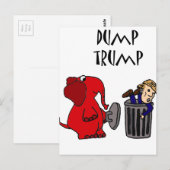 Funny Dump Trump Politischer Cartoon Art Postkarte (Vorne/Hinten)