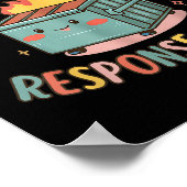 Funny Dumpster Fire Response Team Chaos Meme Poster (Ecke)