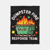 Funny Dumpster Fire Response Team Meme Funny Work Fleecedecke (Vorderseite)