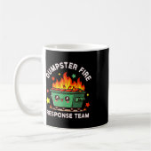 Funny Dumpster Fire Response Team Meme Funny Work Kaffeetasse (Links)