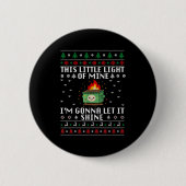 Funny Dumpster Fire Ugly Christmas Sweaters For Me Button (Vorderseite)