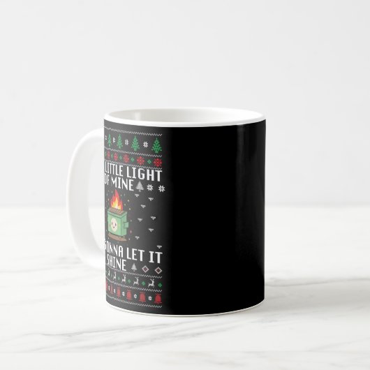 Funny Dumpster Fire Ugly Christmas Sweaters For Me Kaffeetasse (Vorderseite Links)