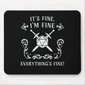 Funny Dungeon Tabletop Gamer Slogan Mousepad (Vorne)
