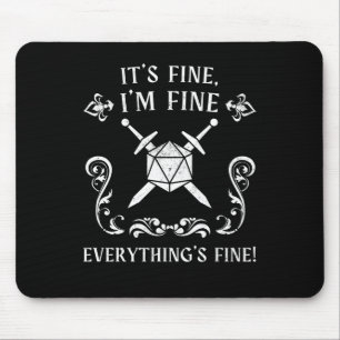 Funny Dungeon Tabletop Gamer Slogan Mousepad