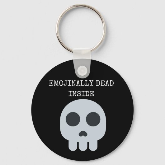 Funny Dunkelskull Emoji Schlüsselanhänger (Vorderseite)